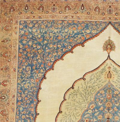 Antique Persian Haji Jailli Tabriz Rug 8 7 x 11 8 