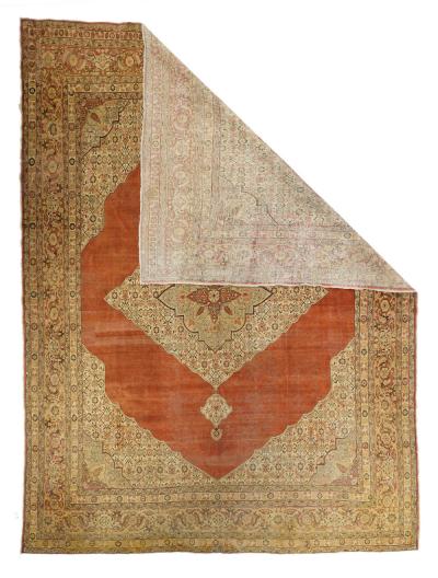 Antique Persian Haji Jalili Tabriz Rug 9 0 x 12 7 