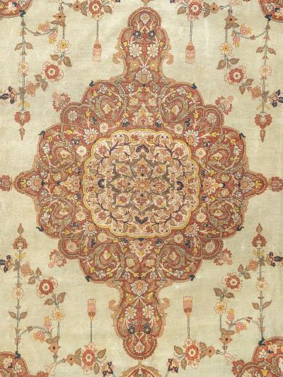 Antique Persian Haji Jalili Tabriz Rug 9 1 x 12 9 