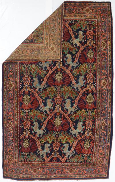 Antique Persian Halvai Bidjar Rug 4 9 x 7 9 