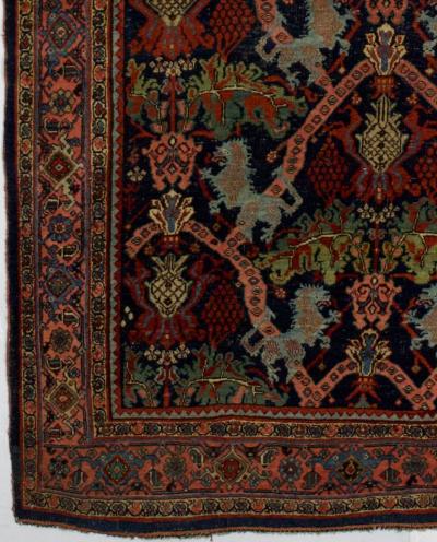 Antique Persian Halvai Bidjar Rug 4 9 x 7 9 