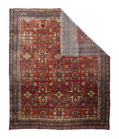 Antique Persian Halvai Bijar Rug 9 6 x 11 4 