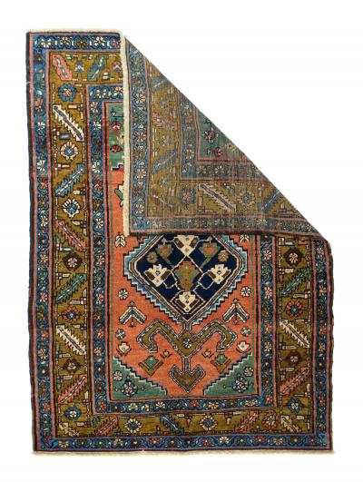 Antique Persian Heriz Rug 3 9 x 5 1 