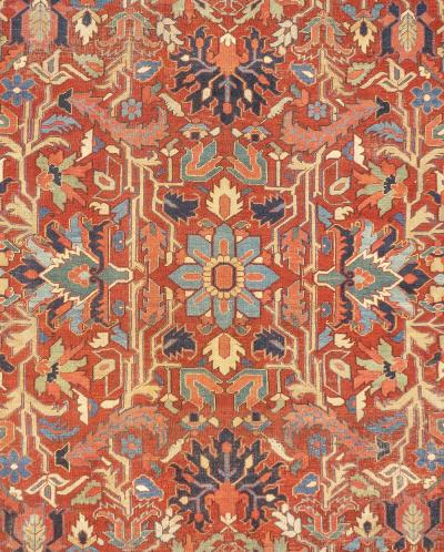 Antique Persian Heriz Rug 9 8 x 12 5 