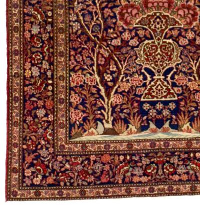 Antique Persian Isfahan One of Pair Rug 45 x 68 