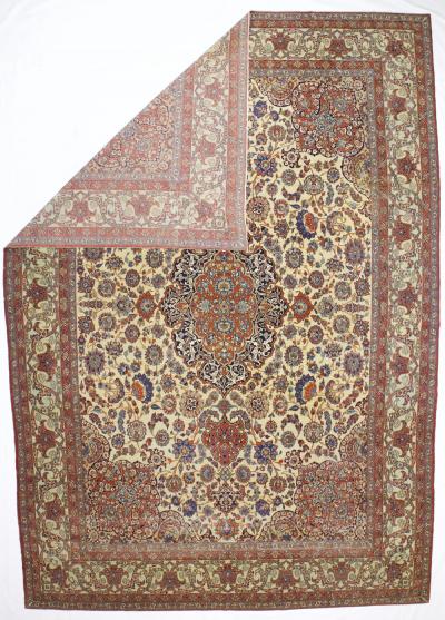 Antique Persian Isfahan Rug 10 0 x 15 2 
