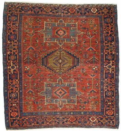 Antique Persian Karajeh Heriz Rug 5 2 x 5 6 