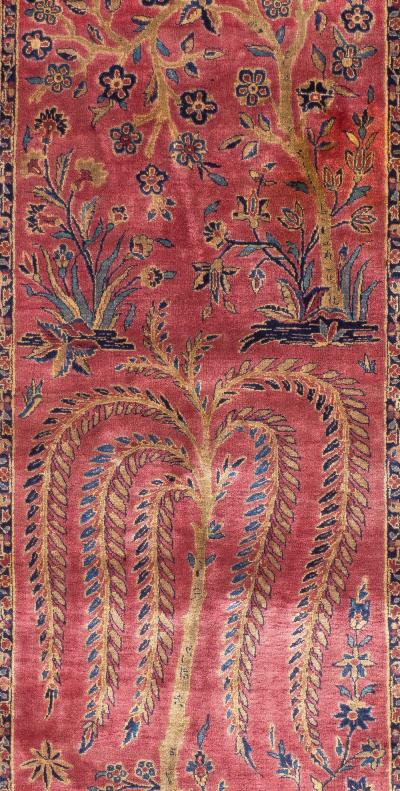 Antique Persian Kashan Rug 21 x 50 