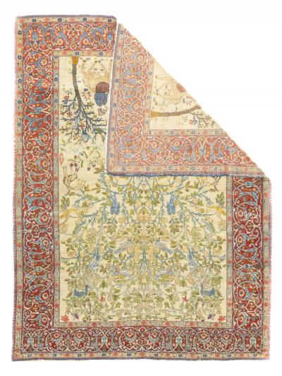 Antique Persian Kashan Rug 4 6 x 6 0 