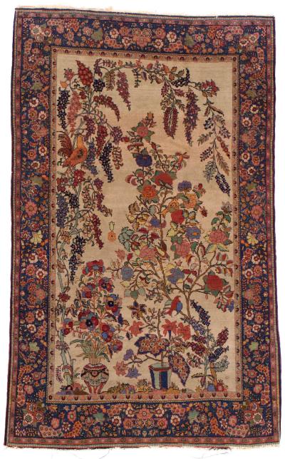 Antique Persian Kashan Rug 42 x 611 