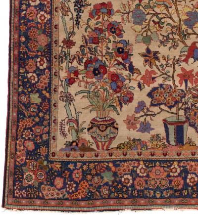 Antique Persian Kashan Rug 42 x 611 