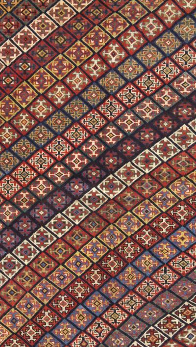 Antique Persian Khamseh Rug 49 x 86 