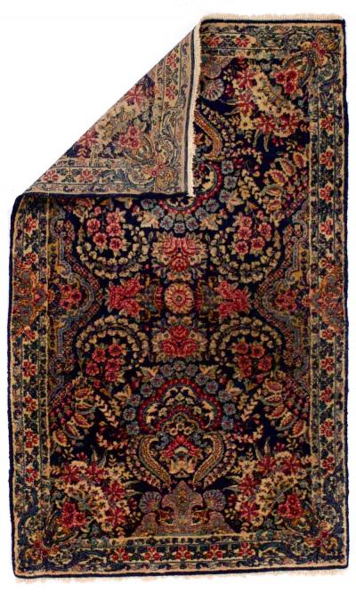 Antique Persian Lavar Kerman 1 of pair Rug 3 0 x 5 0 