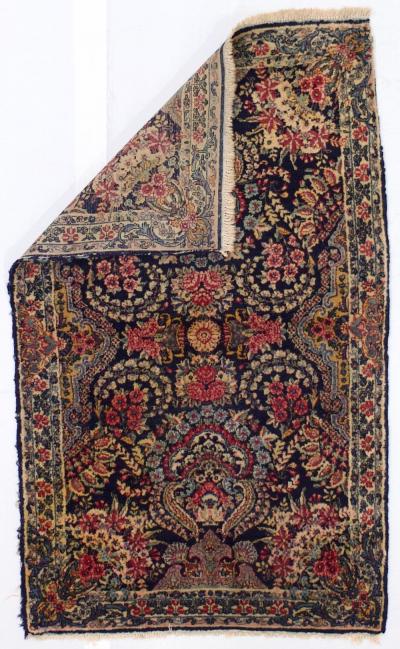 Antique Persian Lavar Kerman 1 of pair Rug 3 0 x 5 0 