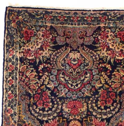 Antique Persian Lavar Kerman 1 of pair Rug 3 0 x 5 0 