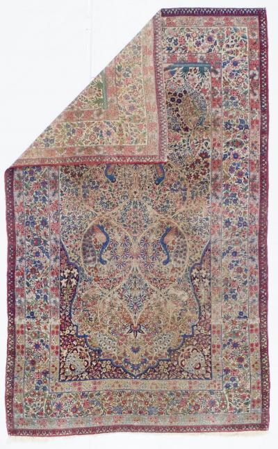 Antique Persian Lavar Kerman Rug 4 5 x 6 10 