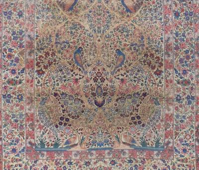 Antique Persian Lavar Kerman Rug 4 5 x 6 10 
