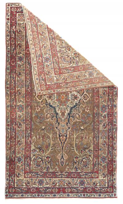 Antique Persian Lavar Kerman Rug 4 6 x 7 7 