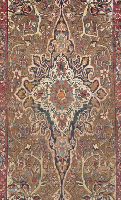Antique Persian Lavar Kerman Rug 4 6 x 7 7 