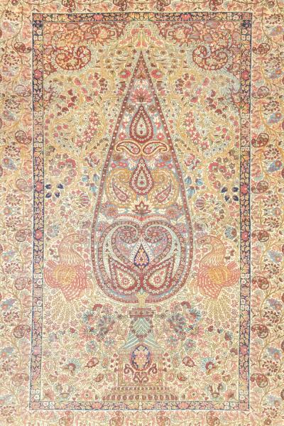 Antique Persian Lavar Kerman Rug 48 x 70 