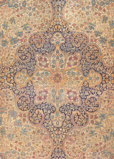 Antique Persian Lavar Kerman Rug 9 6 x 13 5 