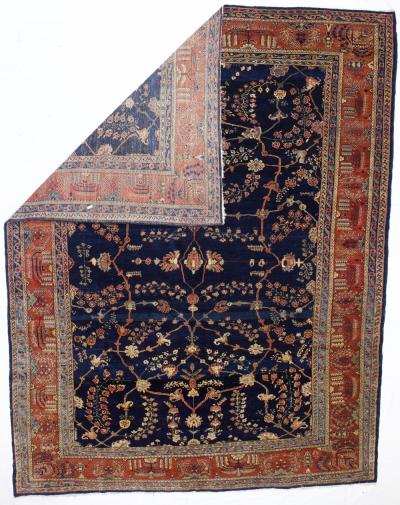 Antique Persian Mohajeran Sarouk Rug 8 10 x 11 6 