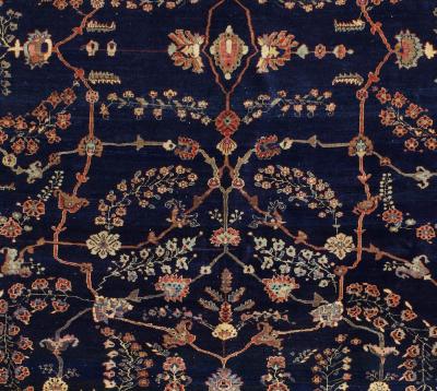 Antique Persian Mohajeran Sarouk Rug 8 10 x 11 6 