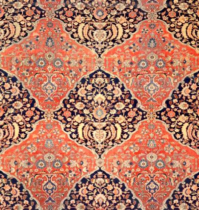Antique Persian Mohtasham Kashan Rug 10 4 x 14 6 