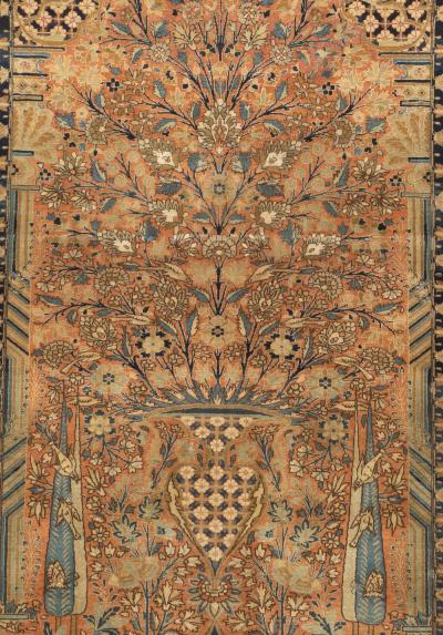 Antique Persian Mohtasham Kashan Rug 4 5 x 6 6 