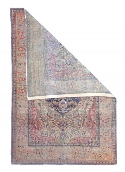 Antique Persian Mohtasham Kashan Rug 42 x 63 