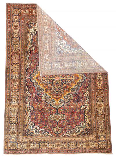 Antique Persian Mohtasham Kashan Rug 46 x 66