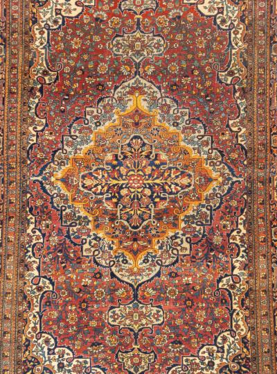 Antique Persian Mohtasham Kashan Rug 46 x 66