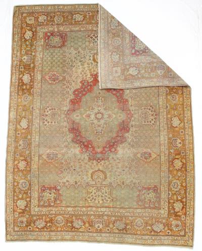 Antique Persian Mohtasham Kashan Rug 7 7 x 10 0 