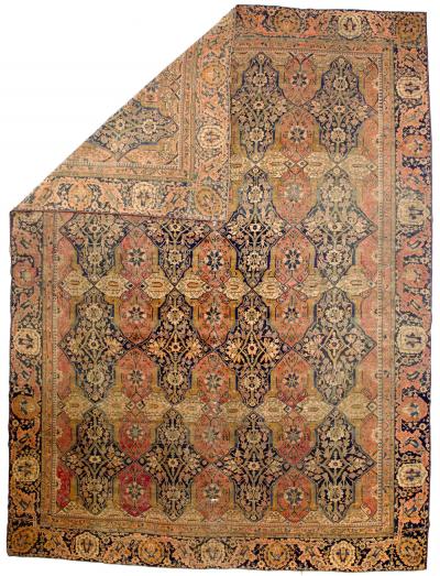 Antique Persian Mohtasham Kashan Rug 92 x 125 