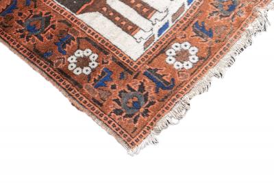 Antique Persian Pictoral Afshar Rug 3 11 x 7 2 