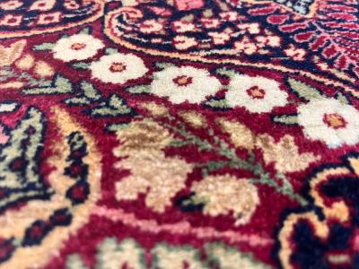 Antique Persian Pictorial Lavar Kerman Mat 20 x 30 