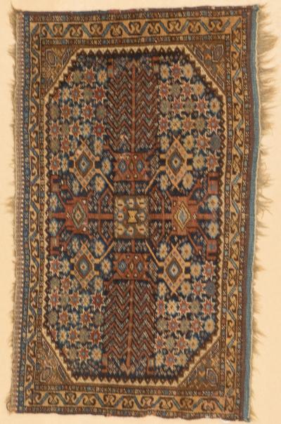 Antique Persian Qashqai Rug 19 x 29