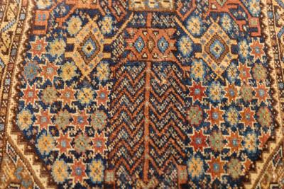 Antique Persian Qashqai Rug 19 x 29