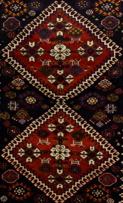 Antique Persian Qashqai Rug 3 10 x 5 4 