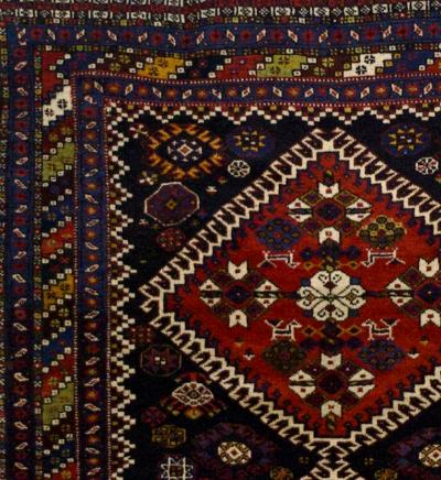 Antique Persian Qashqai Rug 3 10 x 5 4 