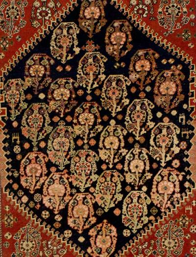 Antique Persian Qashqai Rug 4 8 x 6 0 