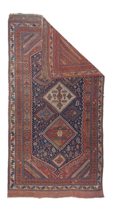 Antique Persian Qashqai Rug 47 x 96 