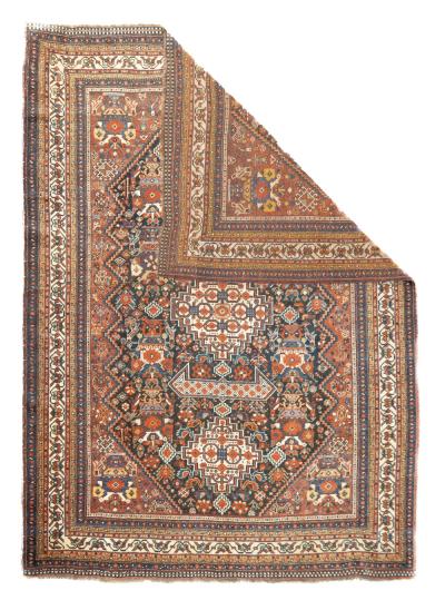 Antique Persian Qashqai Rug 5 10 x 8 2 