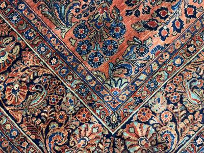 Antique Persian Sarouk Rug 9 3 x 23 2 