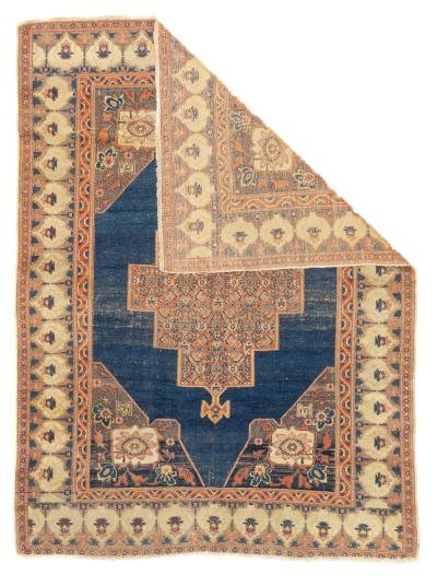 Antique Persian Senneh Rug 4 6 x 6 2 