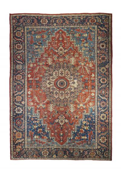 Antique Persian Serapi 9 0 x 12 10 