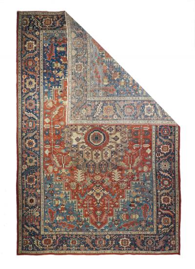 Antique Persian Serapi 9 0 x 12 10 