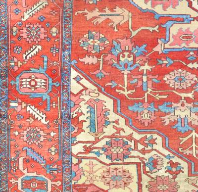 Antique Persian Serapi Rug 104 x 120 