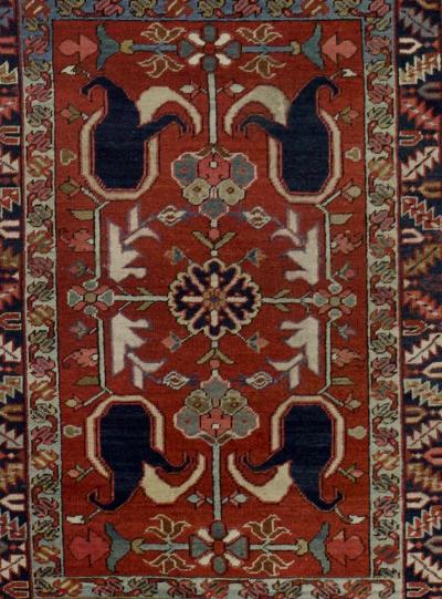 Antique Persian Serapi Rug 3 4 x 4 6 