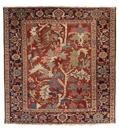 Antique Persian Serapi Rug 5 0 x 5 9 